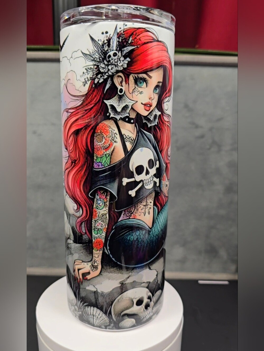 Goth Little Mermaid 250z Tumbler